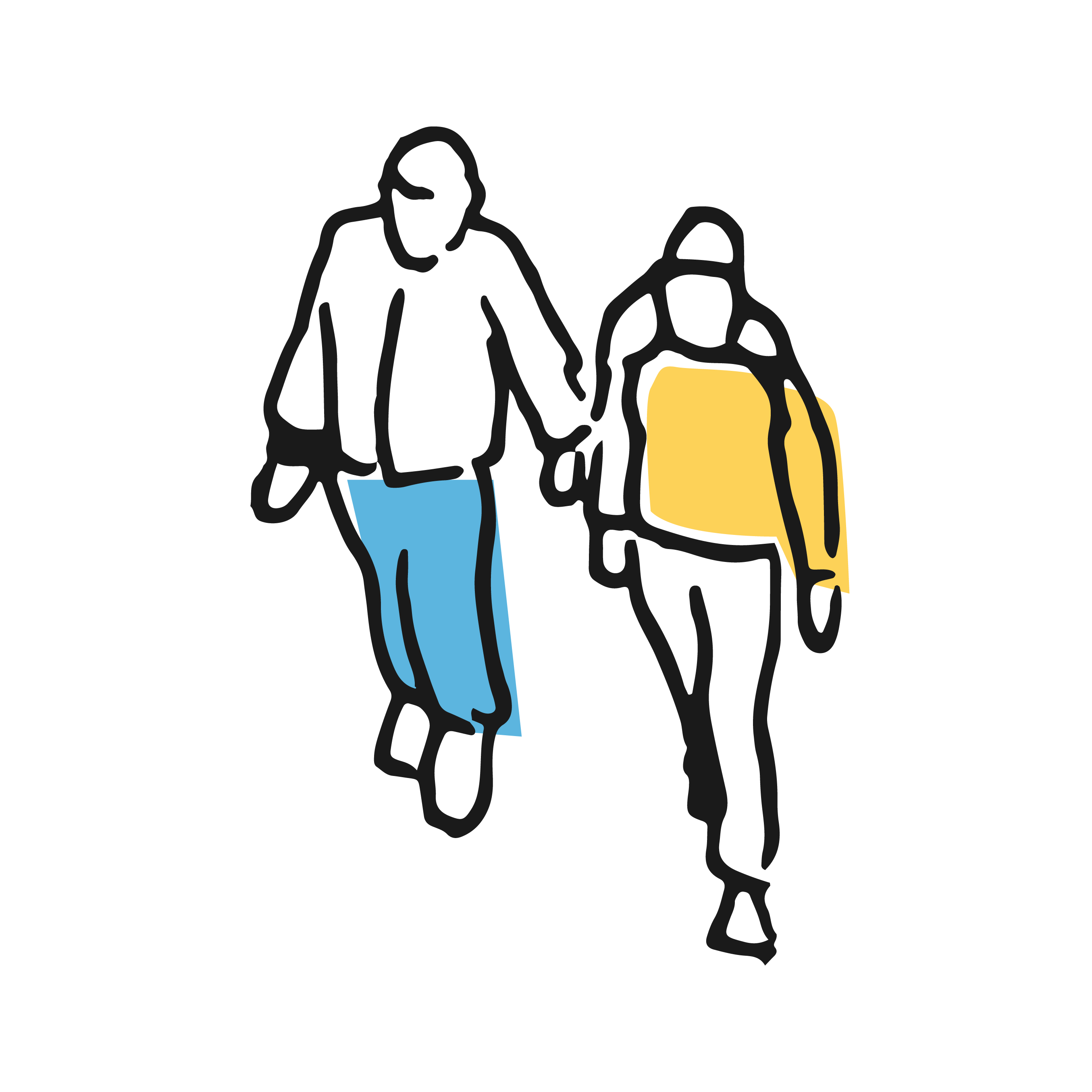 Couple Walking Illustration