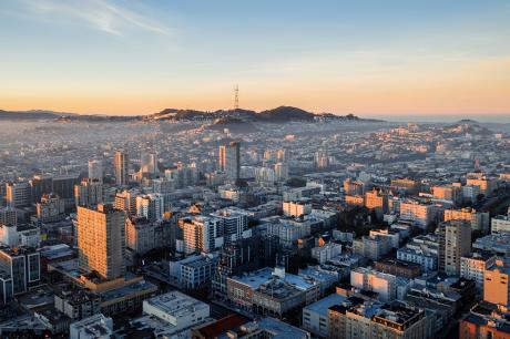 Skyline view of San Francisco. 