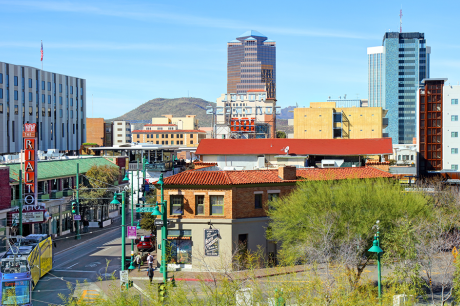 An image of downtown Tucson, Arizona